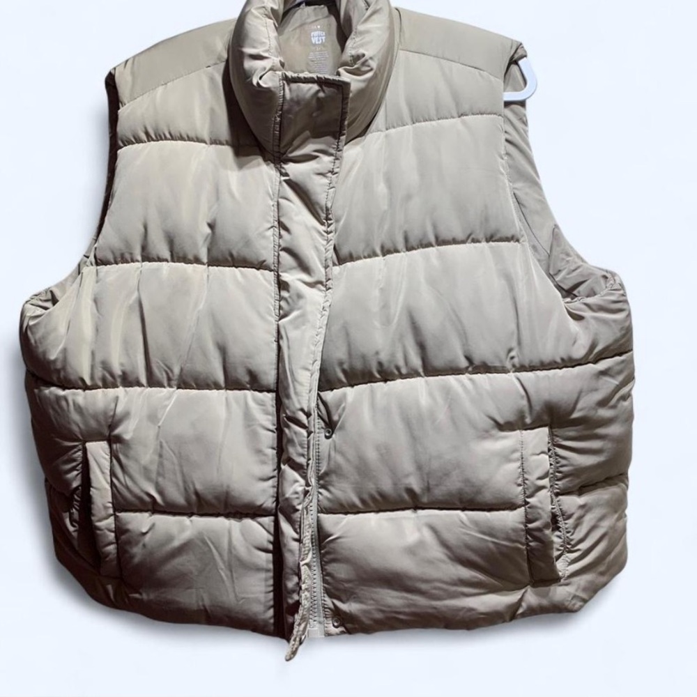 Ultra Flirt Taupe Puffer Vest